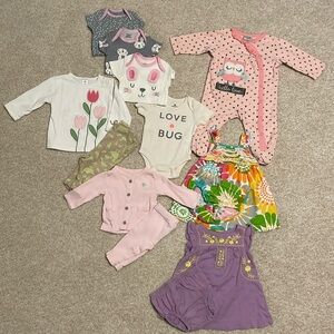 0-3month Baby Girl Lot (Baby Gap,Carters,Chick Pea,Gerber)